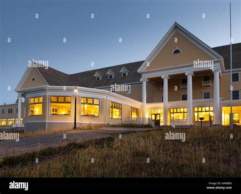 The exterior of Lake Yellowstone Hotel, a historic building located within Yellowstone National ...