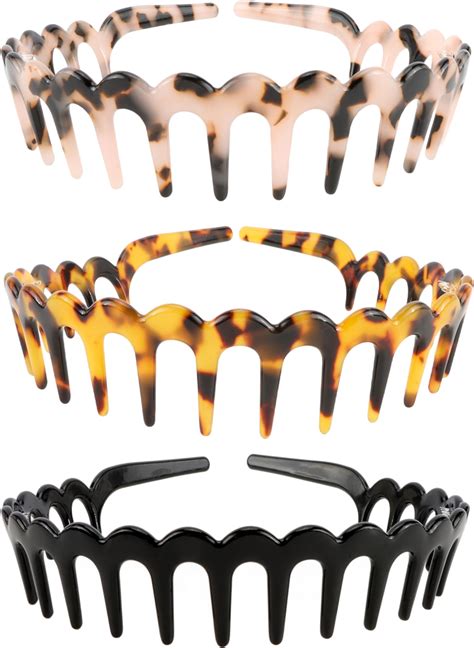 Amazon.com : Kitsch Zig Zag Headbands, Recycled Plastic Wavy Hair Band ...