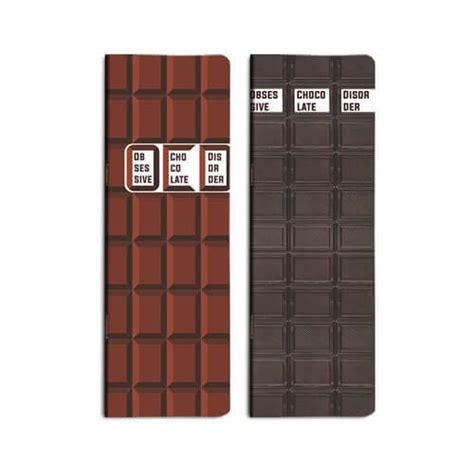 MoreCurry Chocolate Bar Slim Notebooks, Set of 2, Size 2.9" x 8", 60 ...