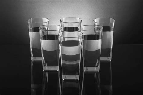 Buy LEAWALL Plastic Sqaure Shape Design Unbreakable Stylish Transparent ...