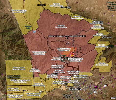 Hughes Fire Map in Los Angeles County Shows How Fast the Wildfire Has ...