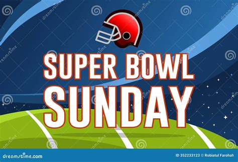 Super Bowl Sunday Text Banner. Happy Super Bowl Sunday Stock Vector ...