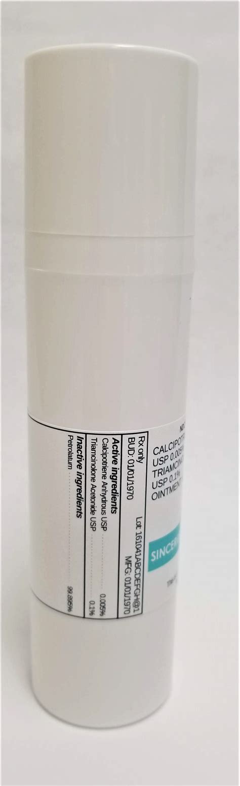 CALCIPOTRIENE 0.005% / TRIAMCINOLONE ACETONIDE 0.1% (Sincerus Florida, LLC):...