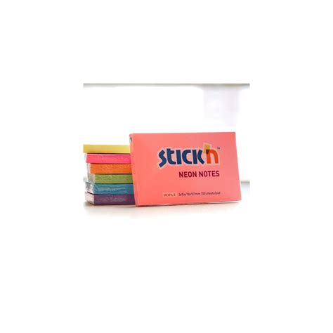 STICK'N 3 x 5" NEON GREEN STICKY NOTES