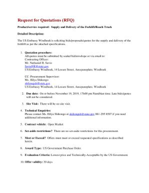Fillable Online Request for Quote (RFQ) DefinitionRequests for ...