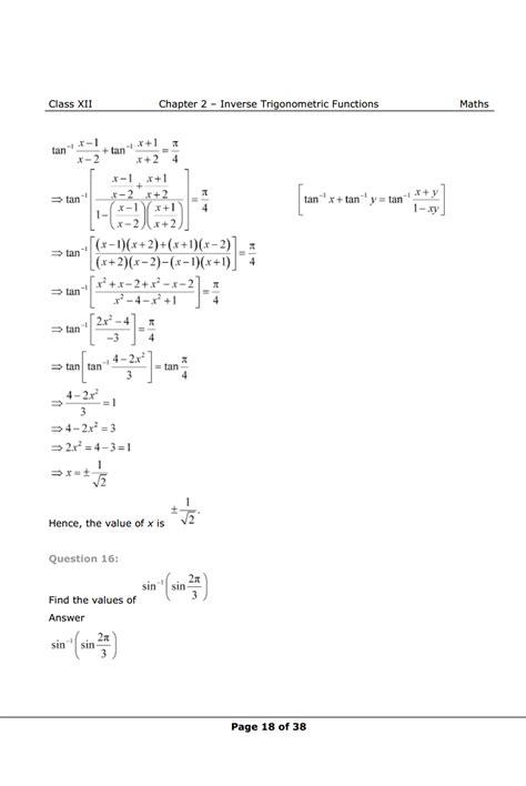 Image result for Class 12 Math Chapter 2 NCERT