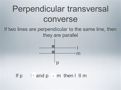 Image result for Perpendicular Transversal Theorem
