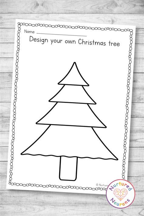 Design Your Own Christmas Tree Worksheet - Printable Template For Kids ...