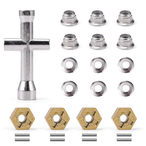 HAIBOXING 1/12TH Scale RC Car Spare Parts Desert Truck Metal Wheel Hex ...