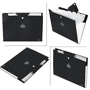 NISUN 8 Pockets File Folder, A4/Letter Size Accordion File Organizer ...