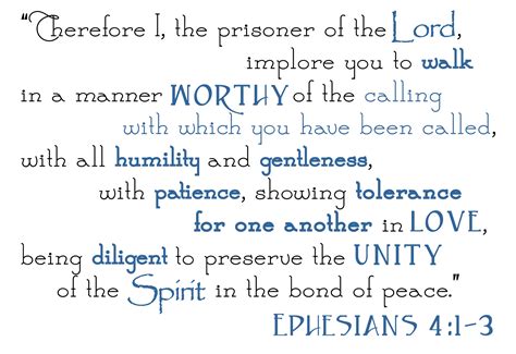 Verse of the Day - Ephesians 4:1-3 KJV - Highland Park Baptist Church ...