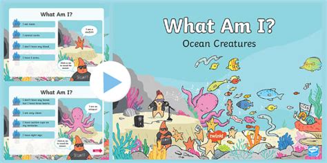 Starry-Eyed Stan: Ocean Creatures What Am I? PowerPoint Game