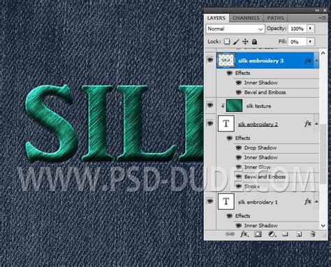 Sewing Effect On Photoshop Tutorial 的图像结果