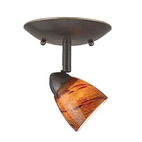 Cal Lighting Orbit 1-Light 5-in Black Dimmable Standard Flush Mount ...