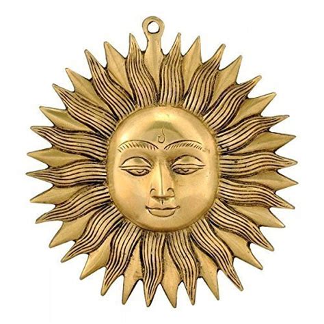 Buy Idol Collections Brass Sun God 'Surya' Brass Wall Hanging : Height ...