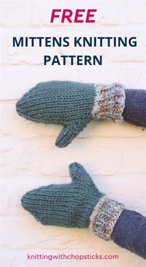 Image result for Mittens Knitting Pattern