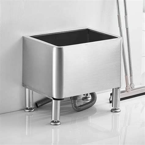 Floor Mounted Mop Sink Stainless Steel Mop Service Wash Basin ...