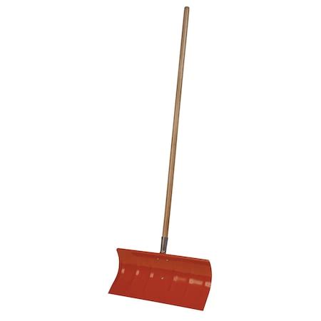 Emsco Group Steel Snow Shovel Pusher Design, 20in Blade, Non-Stick ...