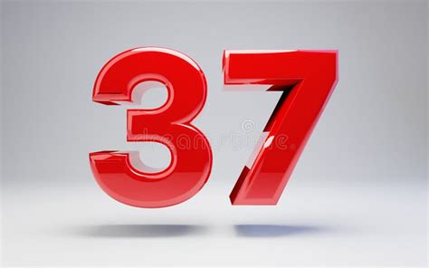 37 Number Rainbow Style Numeral Digit. Colorful Number Vector ...