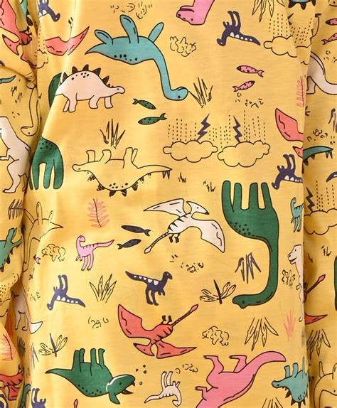 RAINING DINOSAUR GIRLS LONG SLEEVES PYJAMA SET - YELLOW Anthrilo – Anthrilo