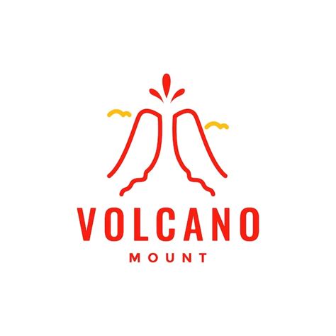 Mount vulcano lava line moderno logo minimal design vettoriale ...