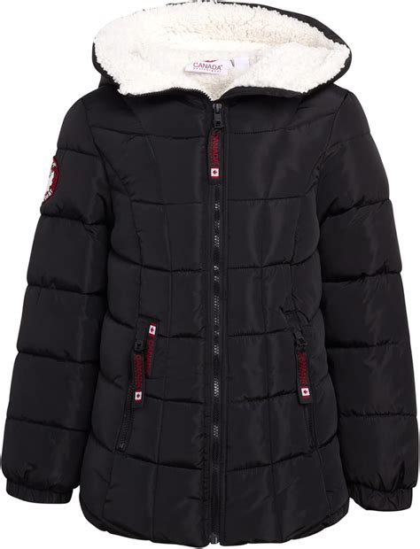 Buy CANADA WEATHER GEAR Girls' Jacket - Sherpa Lined Puffer Coat with ...
