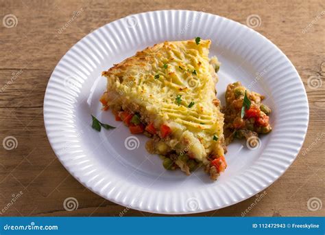 Traditional Shepherd Pie - Popular Dish in Ireland. Beef Meat, Mashed ...