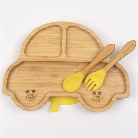 Wooden Weaning Suction Plates | StarKiddo