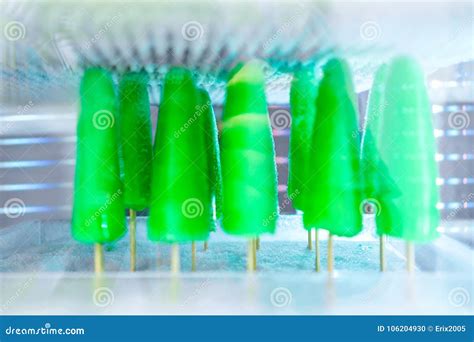 Selection Green Frozen Fruit Sorbet Icecream at Fridge Cafe Positano ...