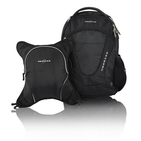 Buy Obersee Oslo Diaper Bag Backpack with Detachable Cooler, Black ...