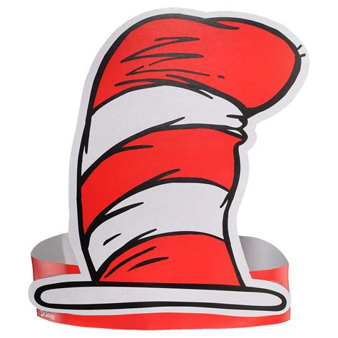 36 Count Dr. Seuss Cat in the Hat Paper Hats for Kids, Birthday Party ...