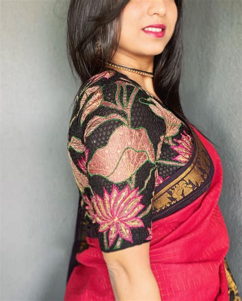 Red Floral Cutwork designer Blouse | Sakhi Fashions – sakhifashions