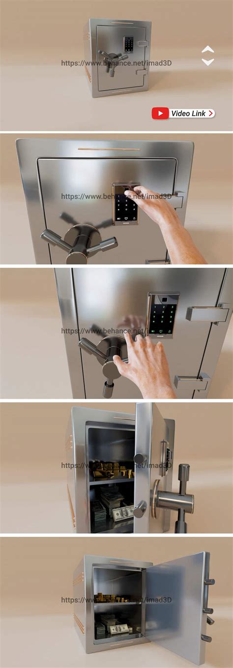 COFFRE-FORT 3D-animation + mini vidéo ouverture de la porte | Freelancer