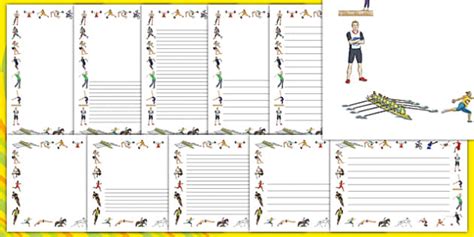 The Summer Games Sports Events Page Borders