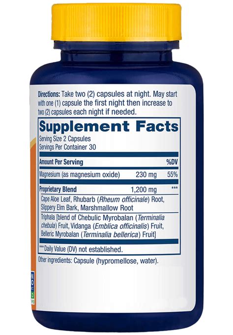 Renew Life CleanseMore Ingredients