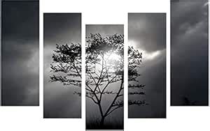 999STORE Multiple Frames Wall Art Panels Wooden Frame Printed Tree Like ...