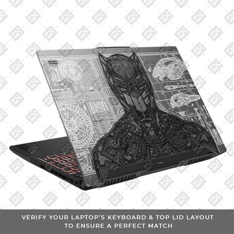 Transparent Black Panther Techshell Asus TUF F15 FX507 & A15 FA507 Lap