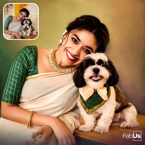 Digital Oil Painting Pet Portrait - Fabus Frames