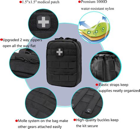 Buy EMT Pouch MOLLE Ifak Pouch Tactical MOLLE Medical First Aid Kit ...