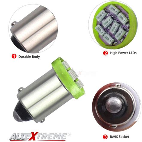 ALLEXTREME BA9S LED Parking Light Super Bright 8 SMD Car Interior ...