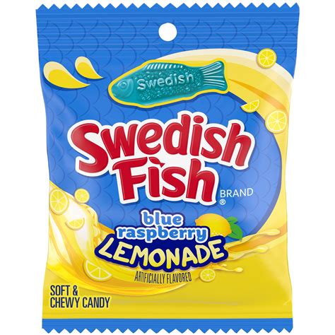 SWEDISH FISH Flavored Blue Raspberry Lemonade Soft & Chewy Candy, 3.59 ...