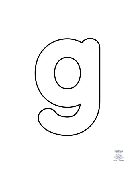 Bubble Letter Gg - Easy and Free Printable Set - Homeschool Freebies ...