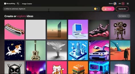 Microsoft Bing Creator 的图像结果