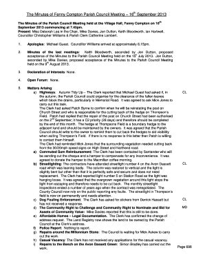 Fillable Online fennycompton-pc gov Present Miss Deborah Lea in the ...