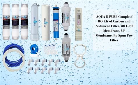 Aquadpure Complete RO Kit of Carbon and Sediment Filter, 80 GPD ...