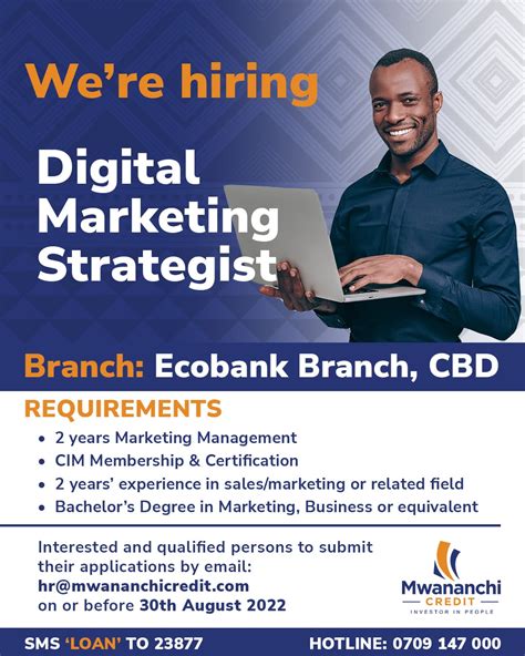 Digital Marketing Strategist | Mwananchi Credit Ltd Careers