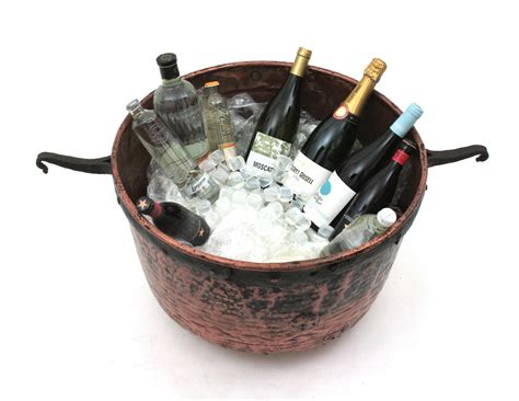 Massive Spanish Copper Cauldron with Iron Hook Handles For Sale at ...