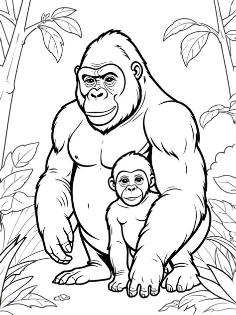 20+ Free Printable Gorilla Coloring Pages for Kids ...