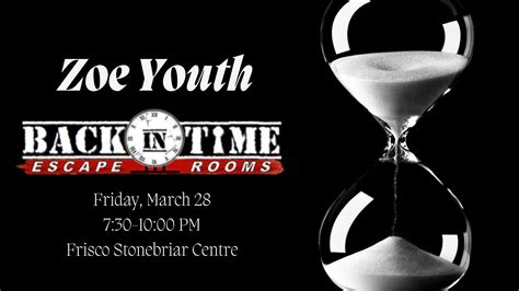 Youth Group @ Back in Time Escape Room | Zoe Community Church