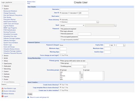 Image result for Create New Database Users Webmin